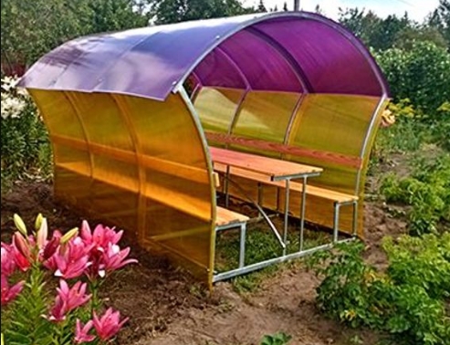 Идеи оформления интерьера беседки гирляндами и текстилем