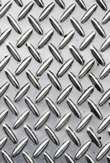 Образцы рифленого листа с различными узорами чечевица и ромб