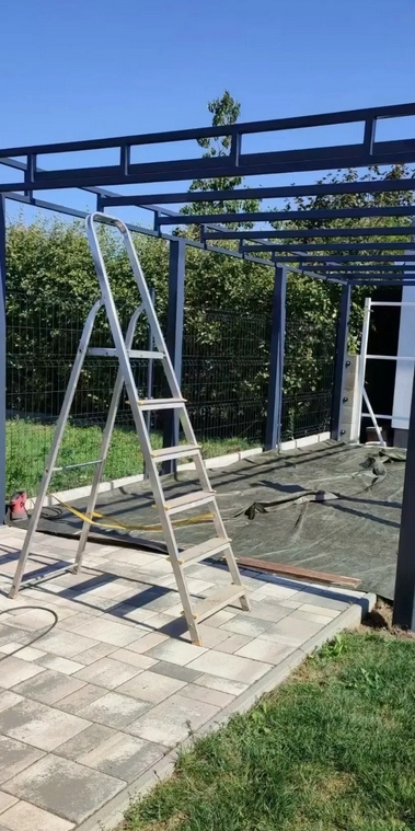 подготовка основания под навес для автомобиля