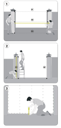 Измерение ширины проема для расчета параметров откатных ворот