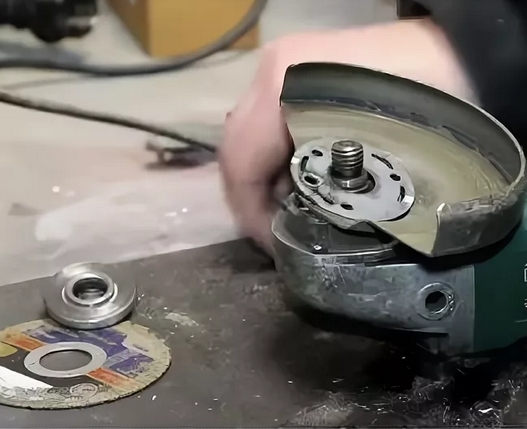 Предварительная проверка углошлифовальной машинки и диска перед зимней работой