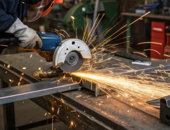 Чистый рез металла после работы в подготовленном теплом гараже